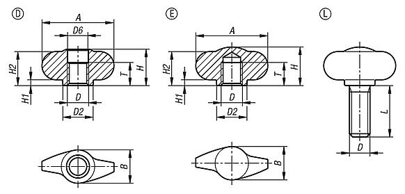 Galletti "Miniwing" in acciaio inox - inch