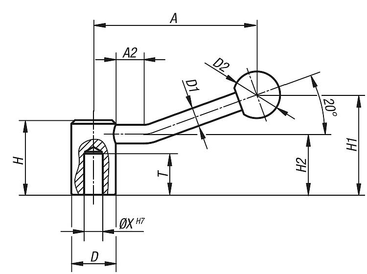 norelem tension lever with reamed hole when a hole is reamed in metal to size it is