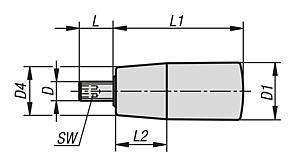 Conical grips revolving