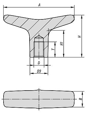 T-grips stainless steel