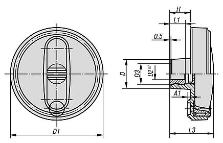 Handwheels plastic, inch
