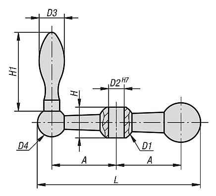 Crank handles balanced