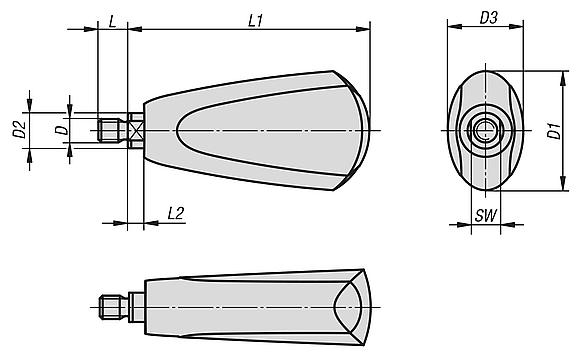 Taper grips revolving