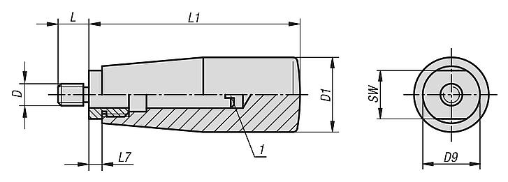 Taper gripsrevolving