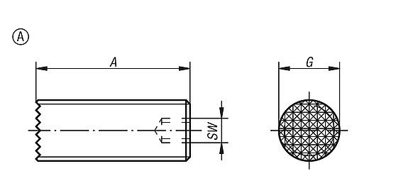 Vis HC striée ou à insert à picots, Forme A