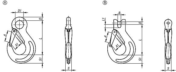 Slip hooks grade 10