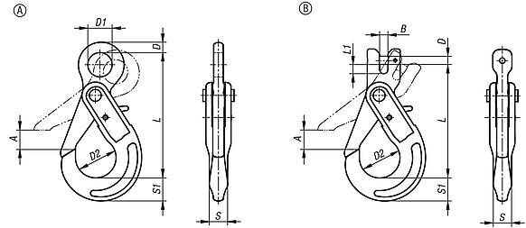 Self-locking hooks grade 10