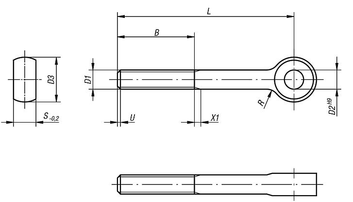 Vis d‘articulation DIN 444 Forme B