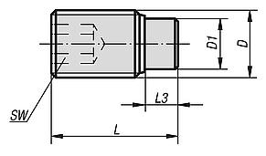 Thrust screws stainless steel