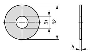 Washers large OD DIN 9021