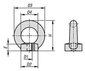 Ring nuts similar to DIN 582