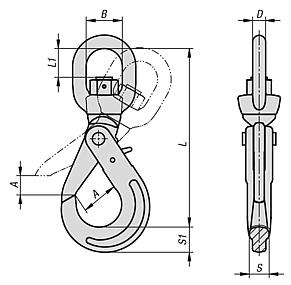 Swivel hooks grade 10