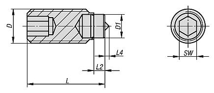 Thrust screws with point