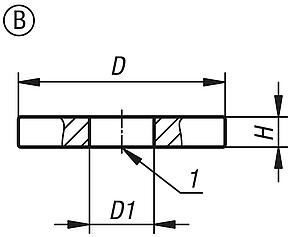 Magneti grezzi (dischi magnetici) con foro in NdFeB, forma B