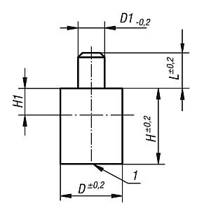 Aimant cylindrique à tenon en AlNiCo