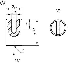 Aimant cylindrique en NdFeB, forme B