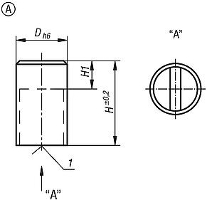 Aimant cylindrique en SmCo, forme A