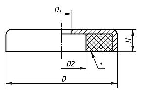 Aimant plat avec trou lamé en ferrite dure