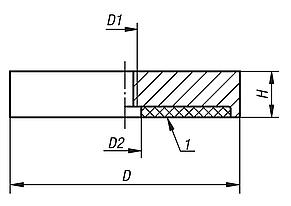 Magneti con filettatura interna (magneti piatti) in NdFeB