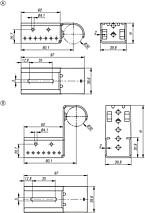 Support d'accrochage de Ø 30 en acier pour convoyeurs à rouleaux en acier