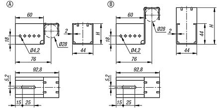 Supports d'accrochage en acier pour rails à rouleaux