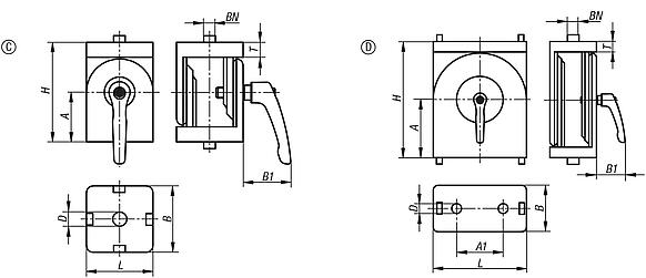 Joints with clamping levers