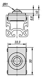 Ball transfer units for roller rails