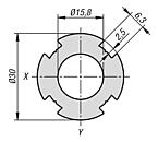 Profile tube, aluminium Ø30 heavy duty type I