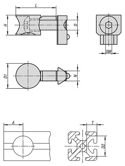 Connecting sets universal Type I