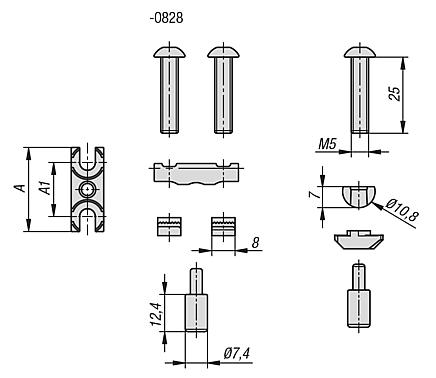 Pin connector sets Type B