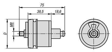 Bearing flange for feed roller