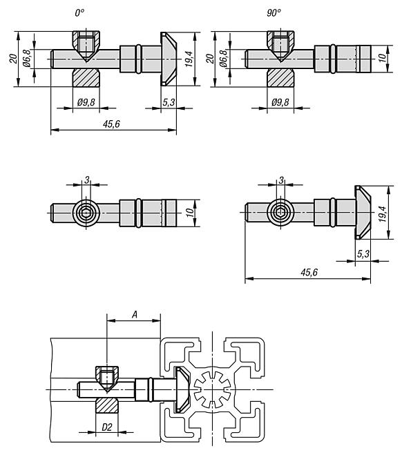 Fixation centrale type B