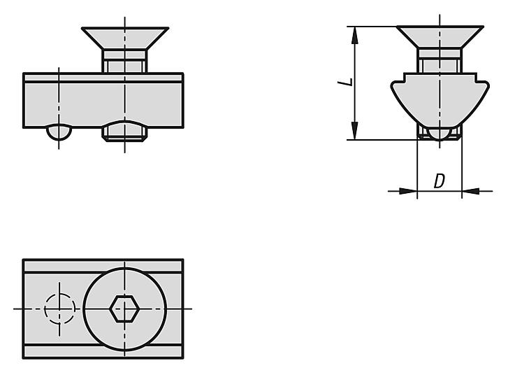 Fastening sets for straps and angles