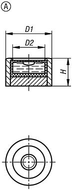 Bullseye levels in round frame, Form A