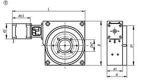Rotary positioning stages for high loading with coaxial electric drive, Form B
