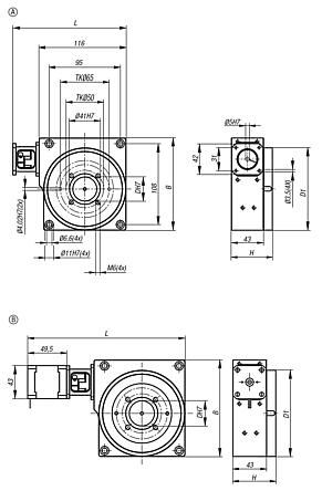 Rotary positioning stages for high loading with coaxial electric drive