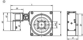Rotary positioning stages for high loading with coaxial electric drive, Form C