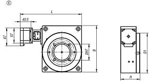 Rotary positioning stages for high loading with coaxial electric drive, Form E
