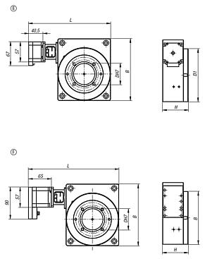 Rotary positioning stages for high loading with coaxial electric drive