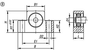 Floating bearing units block version, Form B
