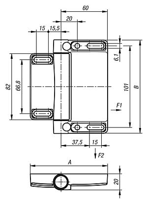 Security hinge switches, long version, additional hinge