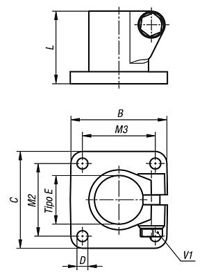 Morsetti con base acciaio inox per unità lineare