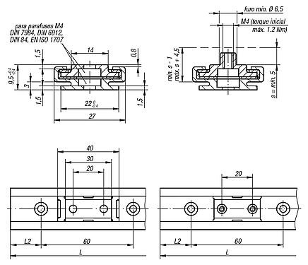 Guias deslizantes em miniatura DryLin® N