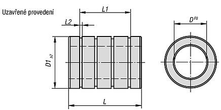 Linear plain bearings, closed