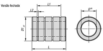 Linear plain bearings, closed