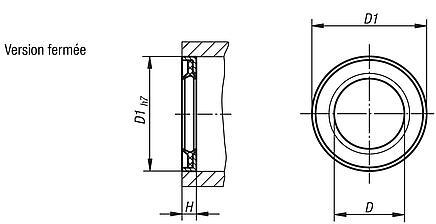 Joints racleurs à double lèvre, fermés