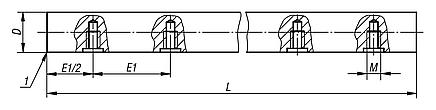 Precision guide shafts with fastening holes