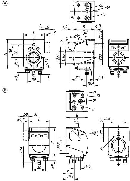 Position indicator, plastic, electronic IO link interface