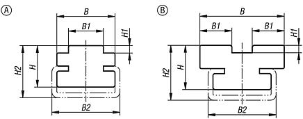 Guide di scorrimento in PE-UHMW per catena a rulli DIN ISO 606 per profili a C
