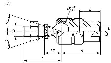 Axiální klouby pro tahové síly nastavitelné, provedení A